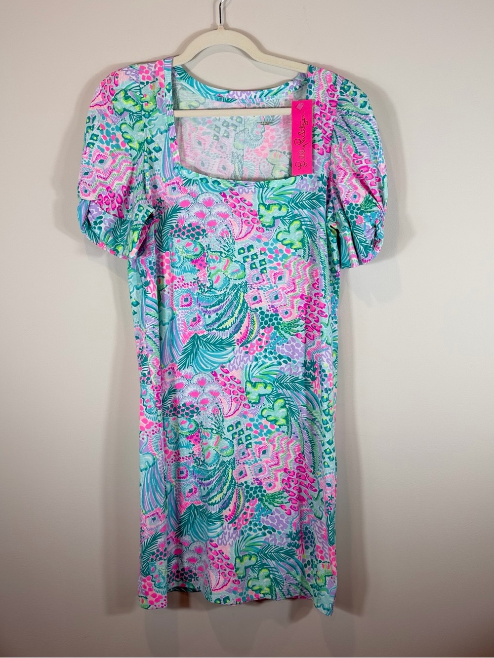 NWT Lilly Pulitzer Hayden Banana Split Line Dress Size Large